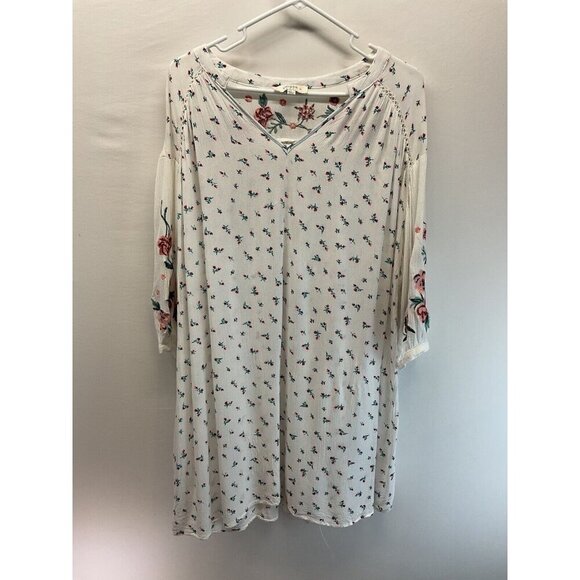 Floral Print White Dress - Picture 1 of 9